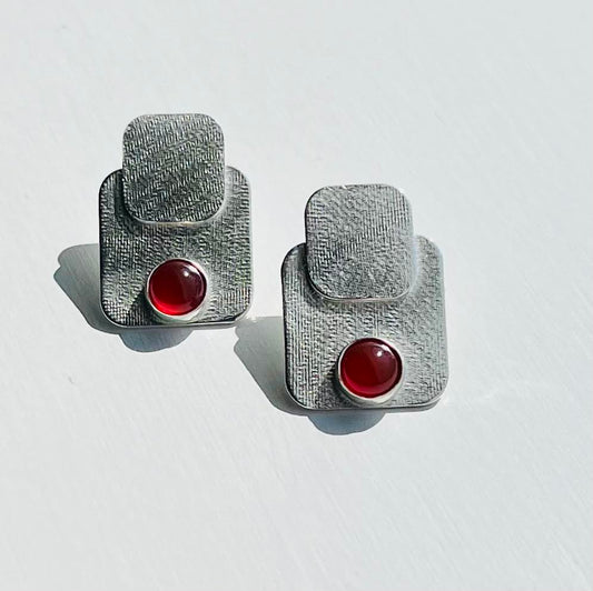 handmade sterling silver carnelian stone