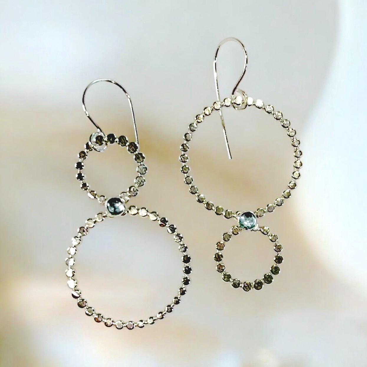 Asymmetric Sterling Silver Earrings