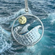 Silver waves necklace