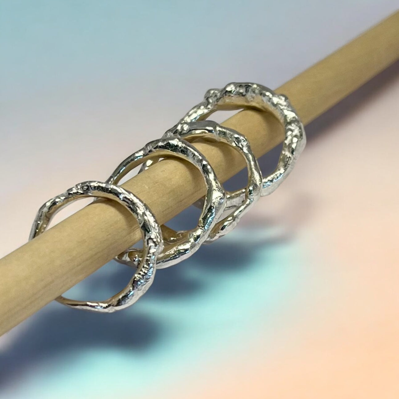Handmade recycled sterlings silver rings