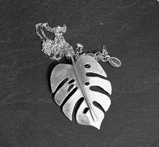 Leaf Necklace in Sterling Silver