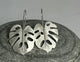 Sterling Silver Monstera Leaf Earrings