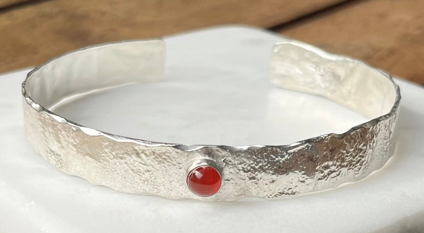 Reticulated Sterling Silver Cuff