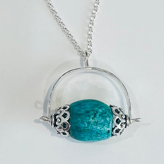 Turquoise Arched Pendant