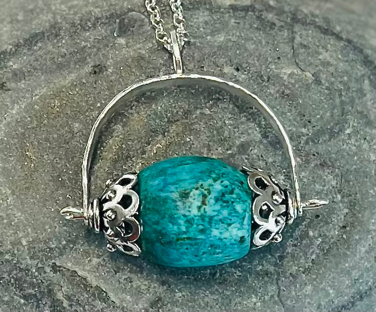 Turquoise Arched Pendant