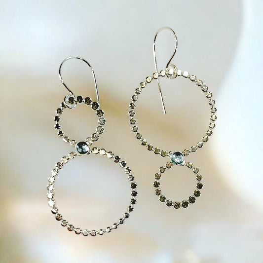 Asymmetric Sterling Silver Earrings