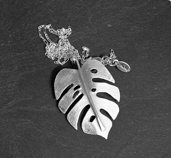 Monstera Leaf Pendant