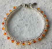 Fire Opal Tennis Bracelet