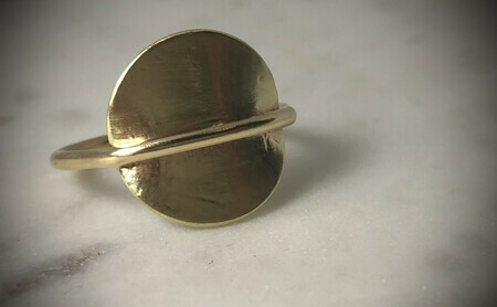 Brass Disc Ring