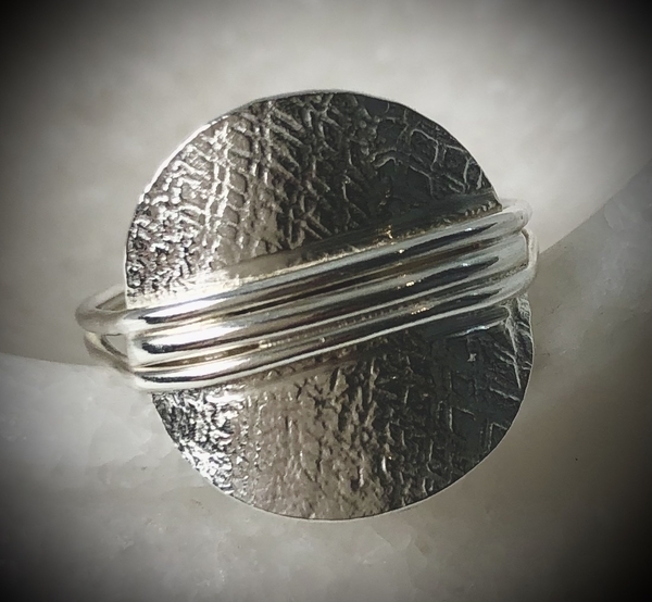 Textured Disc Ring