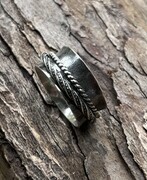 Silver Patina Spinner Ring